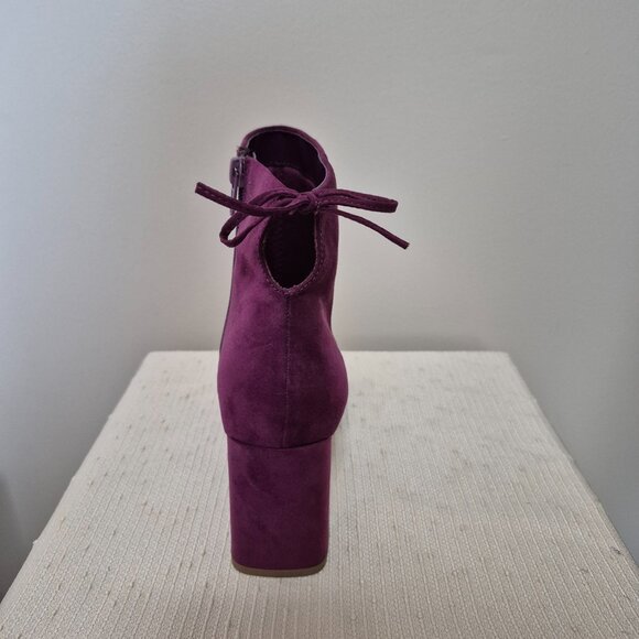 Purple Faux Suede Booties - Picture 4 of 12
